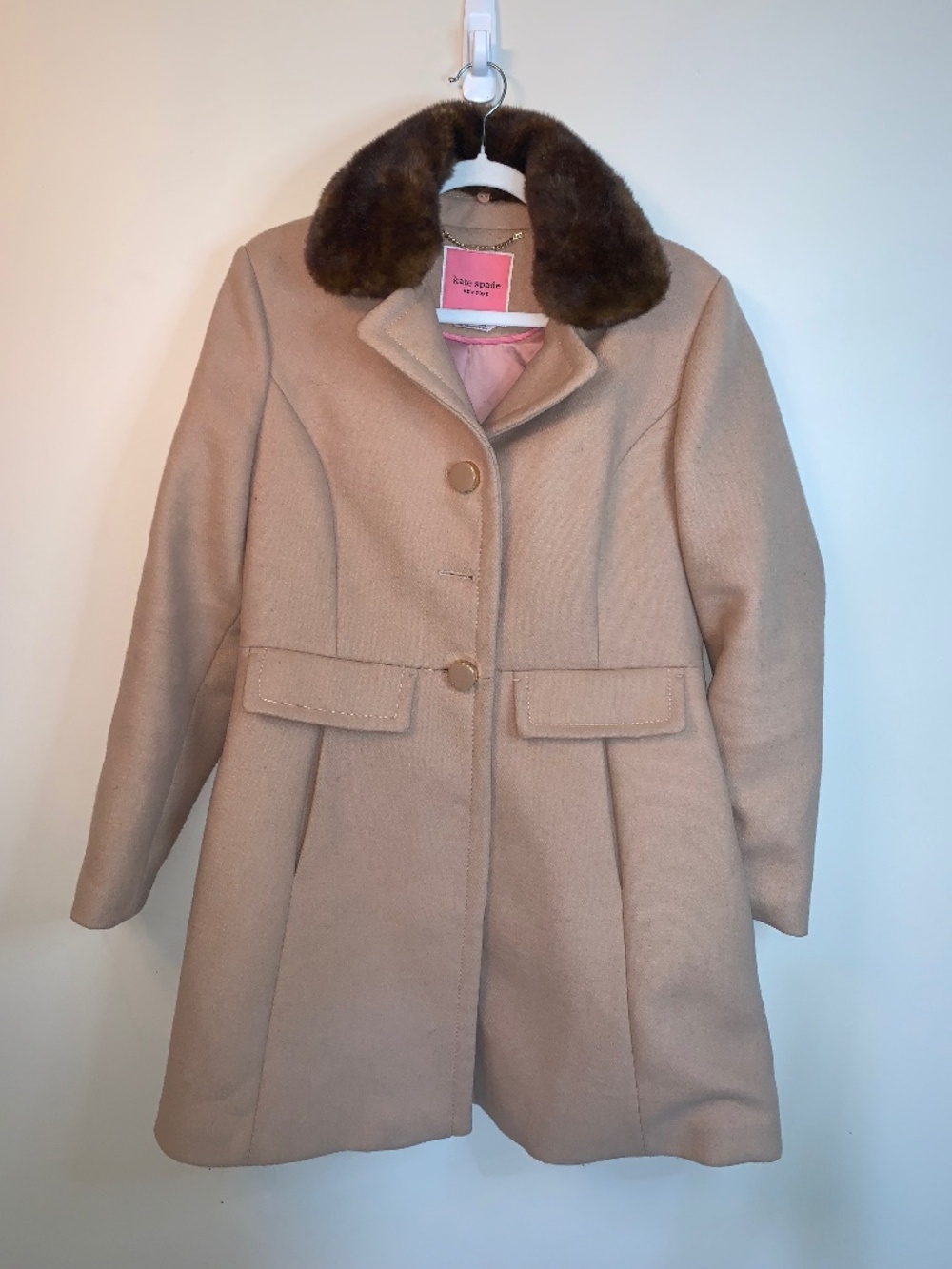 Kate Spade Tan Coat Wool M